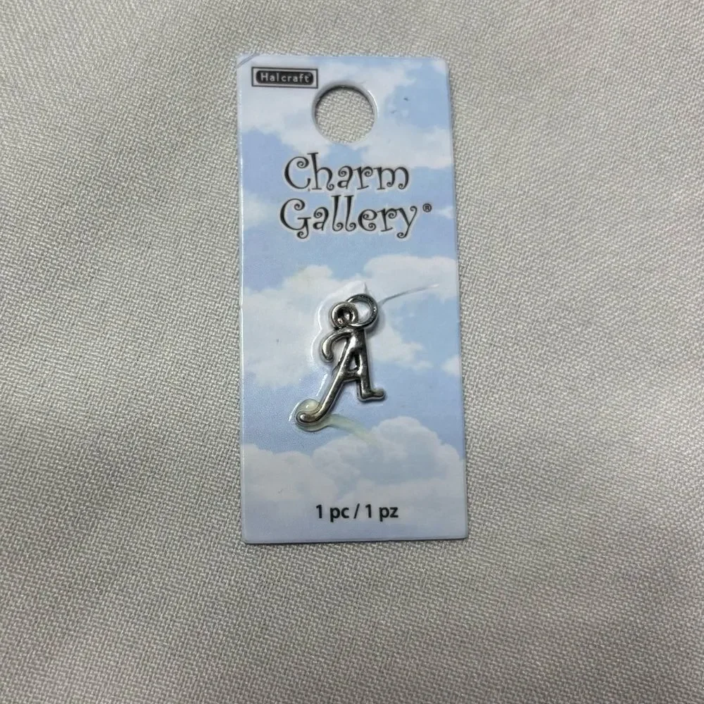 4 New Letters Halcraft Charm Gallery Pendant Jewelry Making Charms